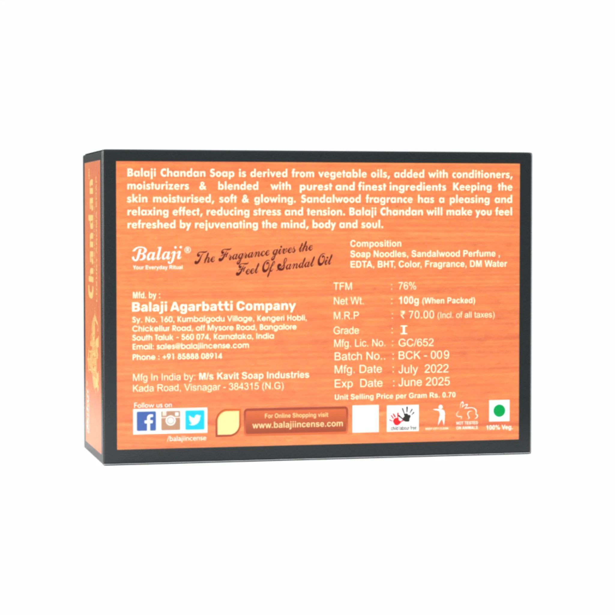 Chandan Soap - 100gms - Image 3