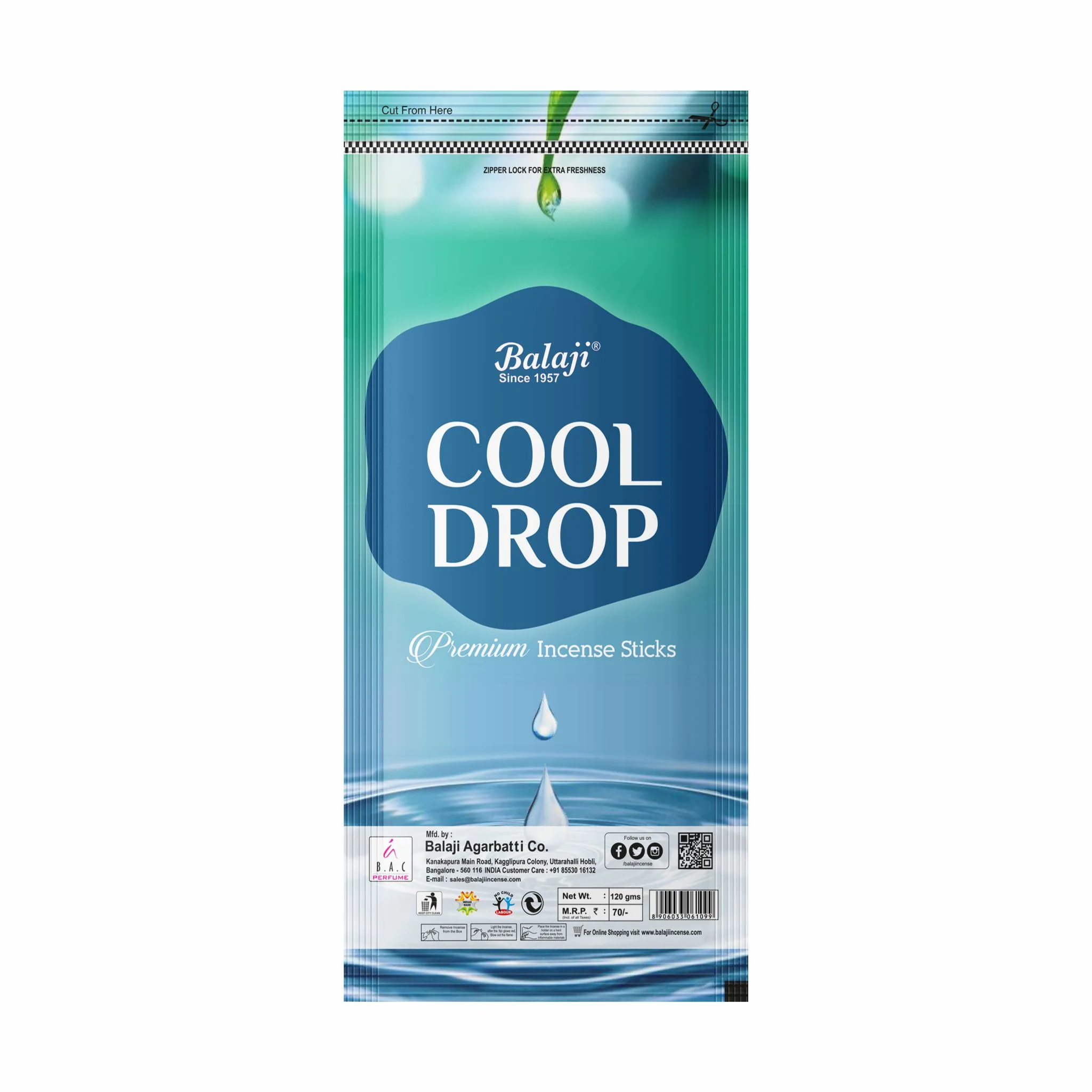 Cool Drop Zipper - 120gms - Image 3